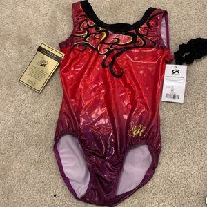 NEW Simone Biles GK Gymnastics Leotard with Scrunchie, Unworn, Adult Small